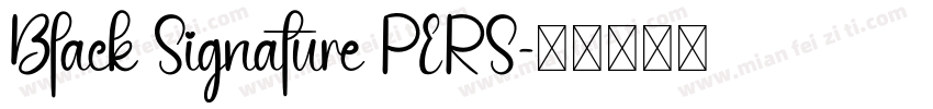 Black Signature PERS字体转换